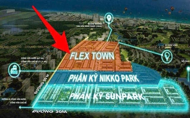 Vị trí Nhà phố Flex Town Caraworld